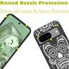Unov Case Compatible with Pixel 8A 5G Case with Design Soft TPU Shock Absorption Slim Embossed Pattern Protective (SKULL)