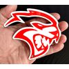 Dodge Hellcat Logo Steel Magnet - Red (Magnet - 4" X 3.8")