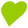 Plexiglas® Cut 3-50 cm - Heart Green, Size: 11 cm, Pack of 1