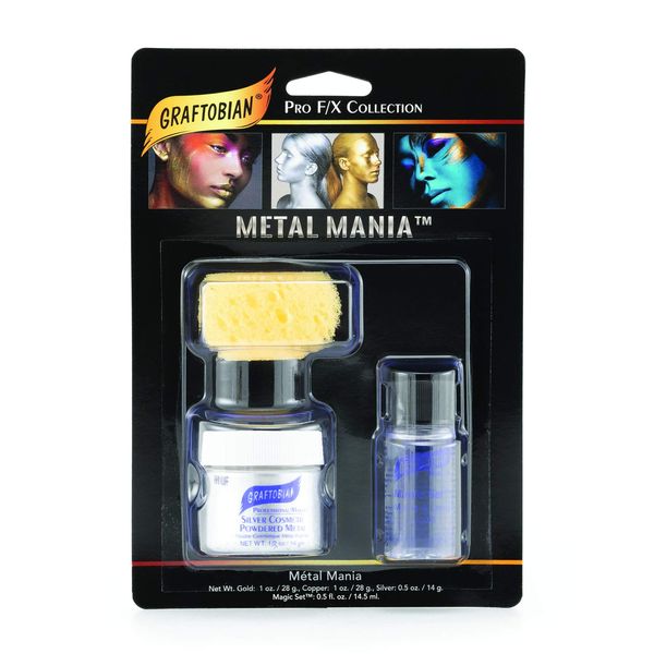 Graftobian Metal Mania Kit - Silver 1 Ounce