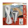 kwb 300g Plumb Bob with 20m String - Solid Steel, Brass-Head Screw, for Vertical Alignment