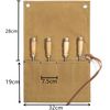 Small Tool Roll Up Pouch, Multi-function Tool Bag with 4 Tool Pockets for Chisels, Hammers, Gouges Palm Tools ( Khaki )