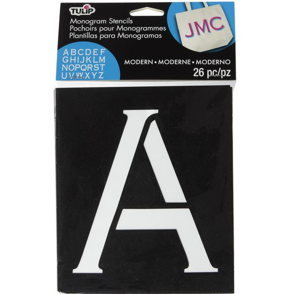 Tulip Modern Monogram Fabric Stencils