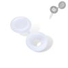 Regiprob M4 Plastic Cosmetic Screw Cap Covers for Cosmetic Screws Protector (White)