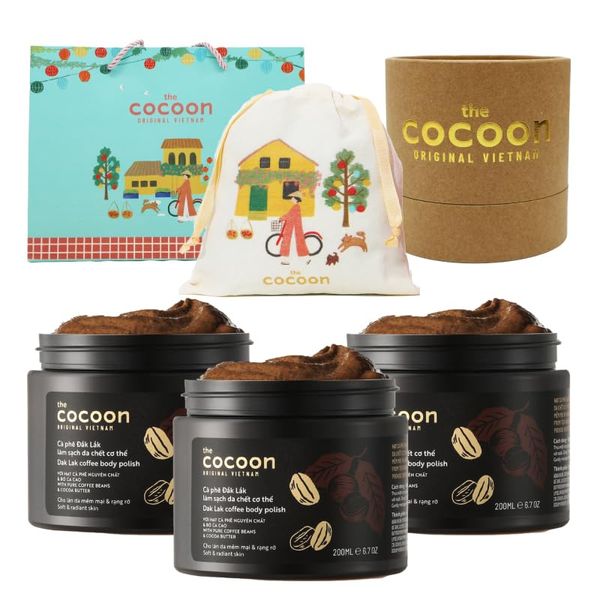 Vietnam Brand Cocoon Vietnam Dak Lak Coffee Body Polish, 6.8 fl oz (200 ml), Coffee, Body Polish, Body Scrub, 7.8 fl oz (200 ml), Body Care Gift Set, Unisex, Cosmetics, Face Care, Birthday,