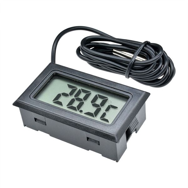 2PCS For Aquarium LCD Probe Fridge Freezer Kitchen Thermometer Thermograph.