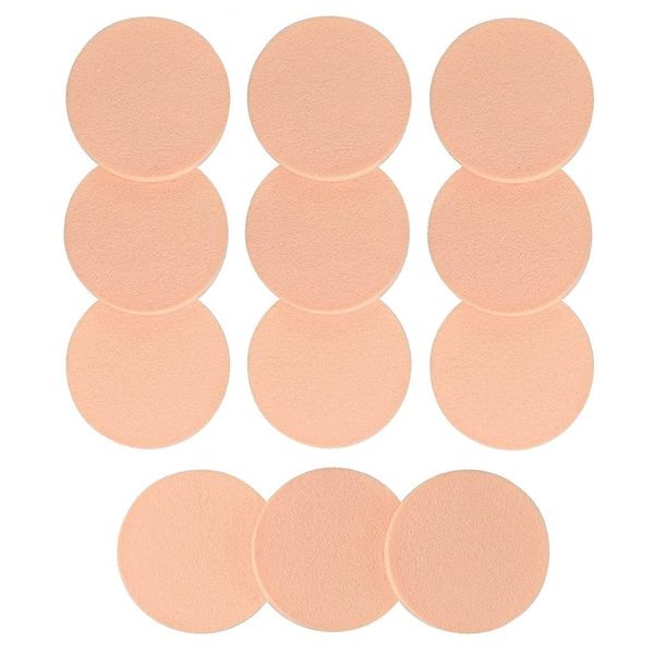 LATRAT 12 Pieces Makeup Sponges Round Cosmetic Unisex Foam Sponges Face Sponges Sponge Applicator Sponge Puff (Skin Color)