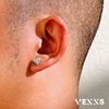 VEXXS Stud Earrings 925 Silver, Prevent Allergies Zircon Men's Women's Earrings, 585 14K Gold Plated 5A CZ Stones Iced Out Stud Earrings, Girls Men Boys Gift, Silver