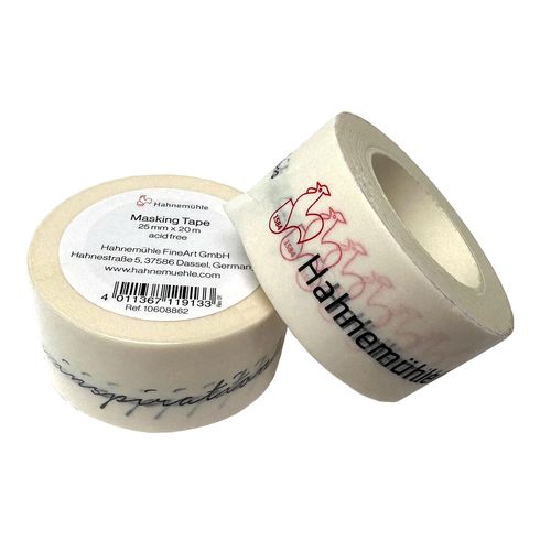 Hahnemühle Masking Tape Waterproof Washi Tape Watercolor 20 Meters Long (White, 25mm)