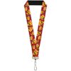 Lanyard Pizza Man Plaid Red