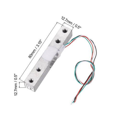 MECCANIXITY 2 Set Digital Load Cell Weight Sensor 1KG + HX711 Module Weighing Sensor 24 Bit Precision A/D Dual-Channel for DIY Portable Electronic Kitchen Scale Kit