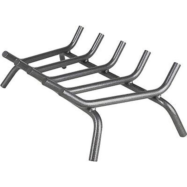 Yard Butler Steel Fireplace Grate - Rack 3/4" Steel Bars & 22" Grates, Silver