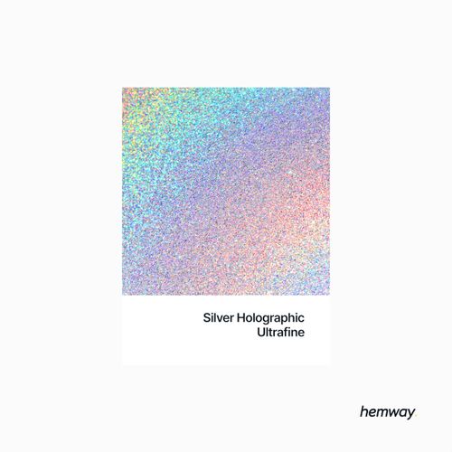 Hemway Glitter Paint Additive Glitter Crystals for Acrylic Paint, Interior & Exterior Walls, Wood, Varnish, Furniture, Matte, Gloss, Satin, Silk - 100g / 3.5oz - Silver Holographic