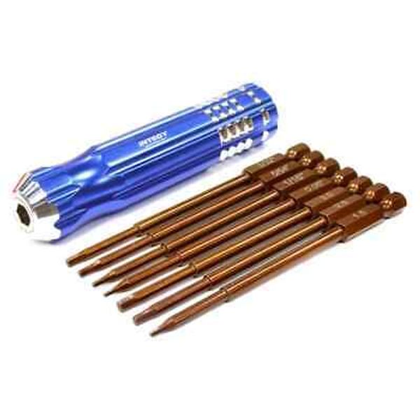 Integy 7Pcs Metric Standard Allen HEX Tool Set 1/4 Inch Adapter RC Car Tools