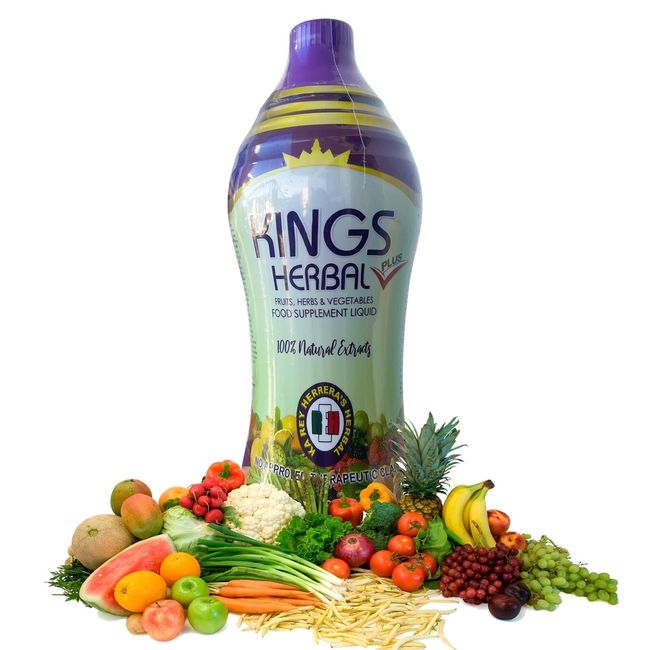 REH Kings Herbal Plus Food Supplements Juice (1000ml) - 80 Ingredients - Blen...