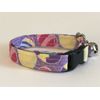 COLORFUL EASTER EGGS ON PURPLE PRINT ADJUSTABLE BREAKAWAY CAT  COLLAR