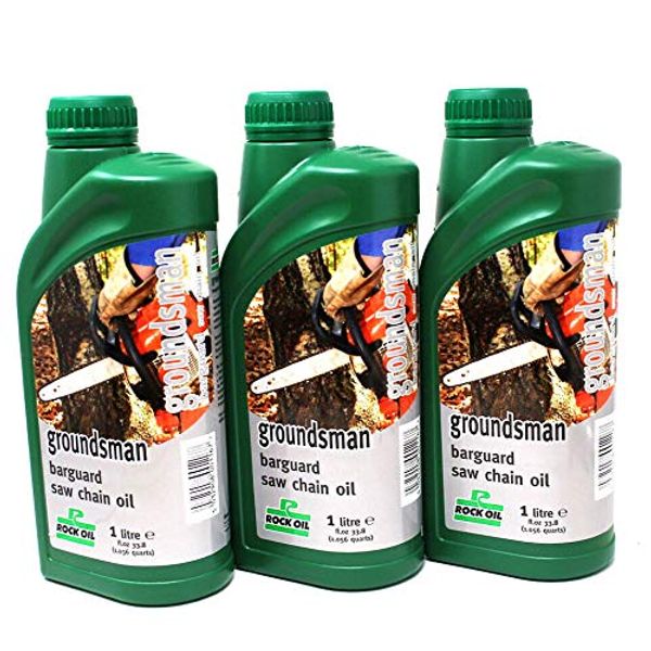 Rock Oil - 3 litres Groundsman Barguard Non-Fling Chainsaw Chain + Bar Oil