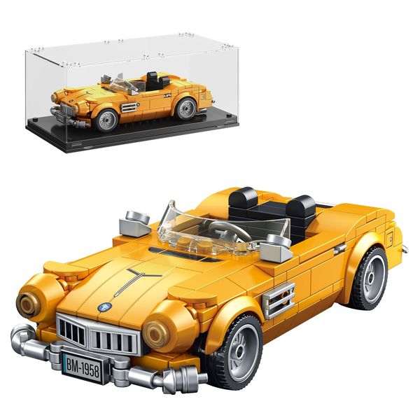 TYCOLE Super Sports Car Building Block Set with Display Case,Speed Race Car Building Kits Construction Toy,Collectible Car Model and Ideal Gift for Adults and Kids 6 and up(313pcs)