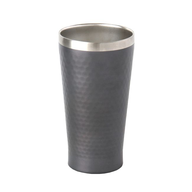 Dolce Duo GR-4037 Tumbler Cup, Stainless Steel Tumbler, Beer, Highball, Gift, Hot & Cold Insulated, Vacuum Insulated, Double Wall Construction, 11.8 fl oz (350 ml), Gray