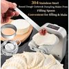 Electric Dumpling Machine Rechargeable Automatic Electric Dumpling Maker Machine Mould 2 Modes,Household Easy Quick Dumpling Maker Press Machine with Empanada Maker Press,Dough Cutters,Spoon and Brush