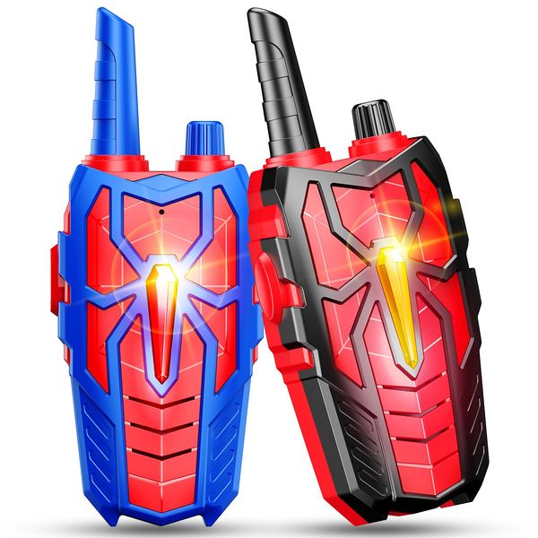 Spider Walkie Talkies, Toyokid Toys for 3-12 Year Old Boy Girls Gift for 5 6 7 8 Year Olds Boys Toys Age 4-7 Kids Toys Age 4 5 6 Walkie Talkie Kids Outdoor Toys Toddler Toys Birthday Gift Sensory Toys