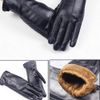 Long Keeper Women's Touchscreen Texting Driving Winter Warm PU Leather Gloves (Black)(Size: M)