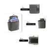 Leather Impressions Leather Case with Twist Clasp, Small Zipper Wallet for Essentials Like Card, Cash or Keys, Pocket Wallets for Women & Men Black 5"x3"