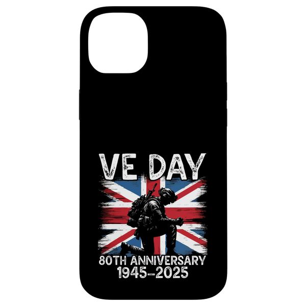 VE Day 2025 WW2 80th Anniversary Union Jack V E DAY Case for iPhone 14 Plus