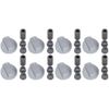 Ufixt 8 X Cooker Oven Hob Silver Control Knobs & Adaptors For Stoves New World & Belling