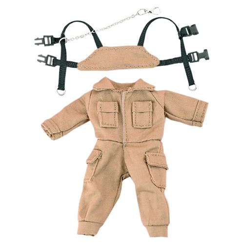 niannyyhouse Tactical Suit Vest Onesies 5 Colors Ob11 1/12 BJD Doll Clothes (Khaki)