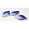 Handmade Stoneware Hydrangea Leaf Dish Set In Midnight Blue