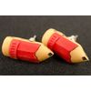Crayon Earrings Ear Studs Earstuds Miniblings Drawing Painting Pencil Red