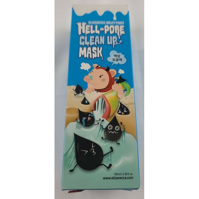 Elizavecca Hell-Pore Clean Up Beauty Mask, 3.38 fl oz (100 ml) EXP: 06/25/2023