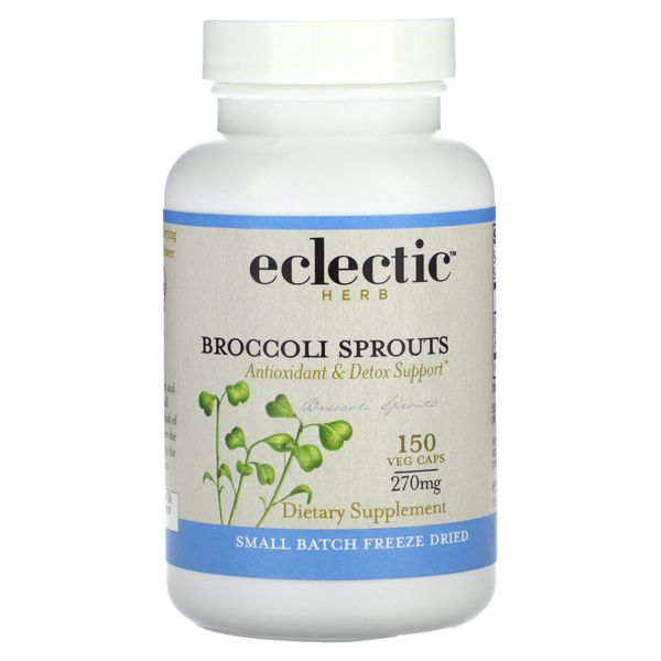 Eclectic Institute Broccoli Sprouts 270 mg 150 Veggie Caps Dairy-Free,