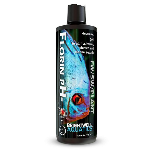 Brightwell Aquatics Florin pH- - Water Conditioner to Lower pH Level in Freshwater, Planted, and Marine Saltwater Aquariums, 500-ml