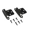 Adjustable Overlay Surface Self-closing Matte Black Cabinet Hinges 25 Sets of 2.