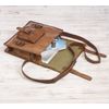 Paper High Medium Brown Leather Satchel | Handmade & Fair Trade