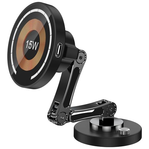 for MagSafe Car Mount Charger 15W Cell Phone Holder car with Universal 360° Magnetic Wireless Car Charger car Accessories，Magnetic Car Phone Holder(Foldable&Full Metal) for Phone 16/15/14 Series