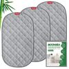 Changing Pad Liner Bassinet Liner Waterproof Bamboo Terry Quilted 3 Pack Gray