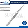 12 Pcs Thumb Dressing Forceps 5 Serrated Surgical Veterinary German Grade