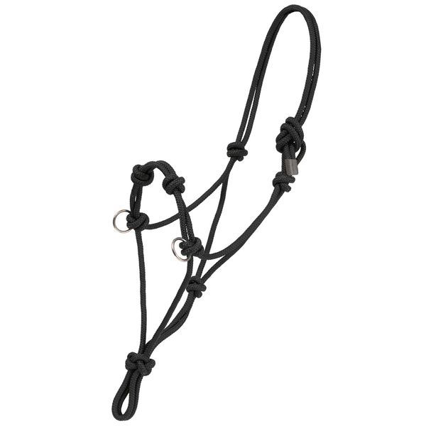 MUSTANG Side Pull Rope Halter STD/Black