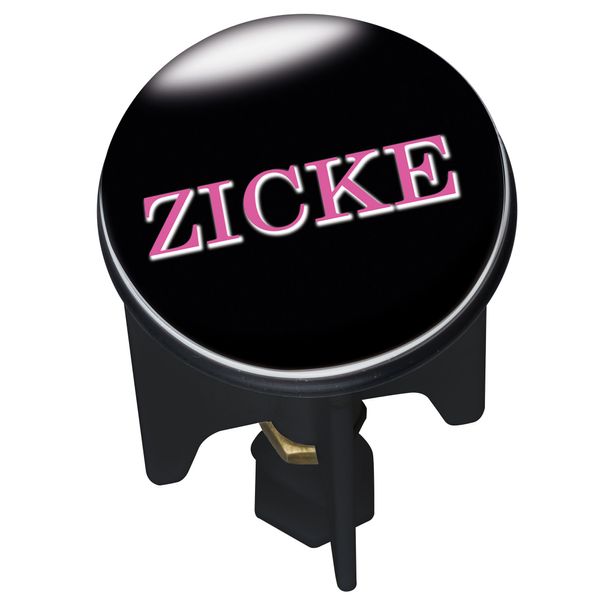WENKO Pluggy 20702100 Sink Plug with Bite Design Brass Plastic Black / White