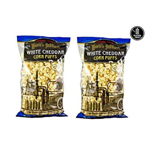 Trader Joe's World’s Puffiest White Cheddar Corn Puffs: 2 Pack - 7 oz (198g)