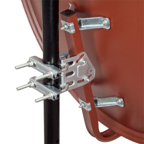 Premium X Satellite Complete System 80 cm Satellite Dish Brick Red Satellite Antenna Quad LNB 8X F-Connector SAT for 4 Subscribers