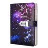 ARRLSDB A5 Creative Password Lock Journal PU Leather Combination Lock Diary Locking Diary Notepad (Sagittarius)