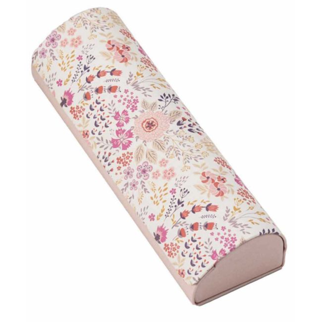 Meigan 291701 Meigan Glasses Case, Women's, Stylish, Scandinavian Style, Semi-Hard, Lightweight, Compact, Slim, Magnetic Closure, Pink