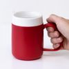 Ornamin Mug with Internal Cone with Discreet Drinking lid, Green