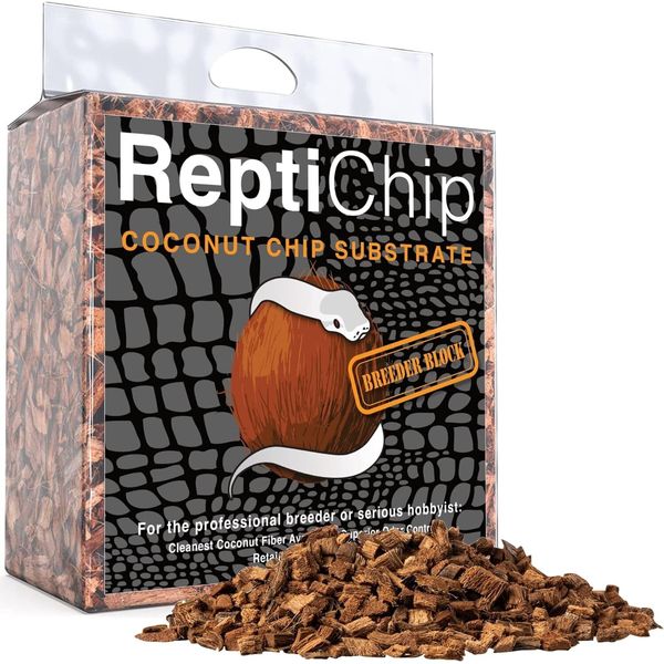 Super Delicious ReptiChip Premium Coconut Reptile Substrate, 72 Quarts