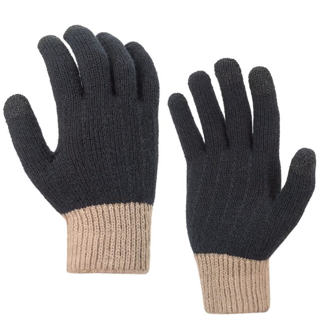 Tanness Damen Handschuhe Winter Touchscreen Handschuhe, Handschuhe (schwarz), One size