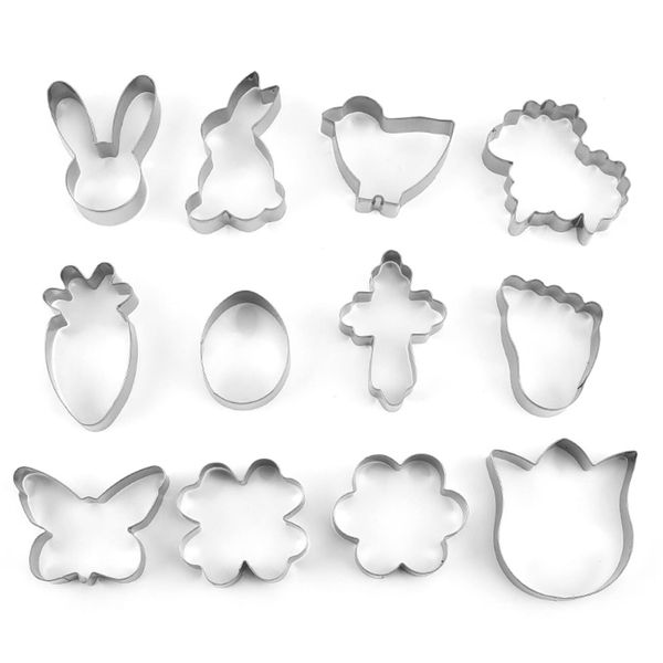 12Pcs Cookie Cutter, Cookie Cutter Shapes, Pastry Cutter Biscuit Cutters Baking Set for Biscuit, Baking